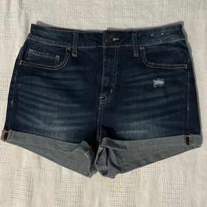 High Rise Denim Shorts
